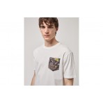Gianni Lupo Patterened Chest Pocket T-Shirt Ανδρικό (GL655W WHITE)
