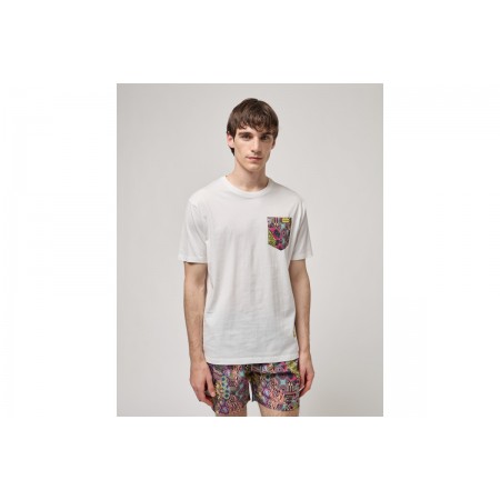 Gianni Lupo Patterened Chest Pocket T-Shirt Ανδρικό 