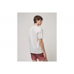 Gianni Lupo Patterened Chest Pocket T-Shirt Ανδρικό (GL666W WHITE)