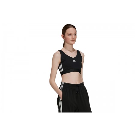 Adidas Performance W 3S Cro Crop Top Αμάνικο Γυναικείο 