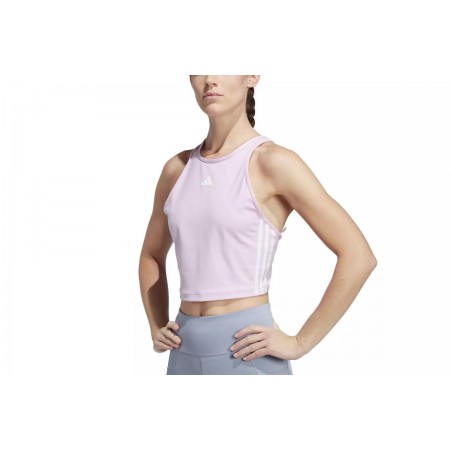 Adidas Performance W 3S Crop Tk Crop Top Αμάνικο 