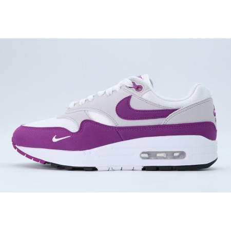 Nike Air Max 1 87 Textile Sneakers Λευκά, Μωβ, Γκρι