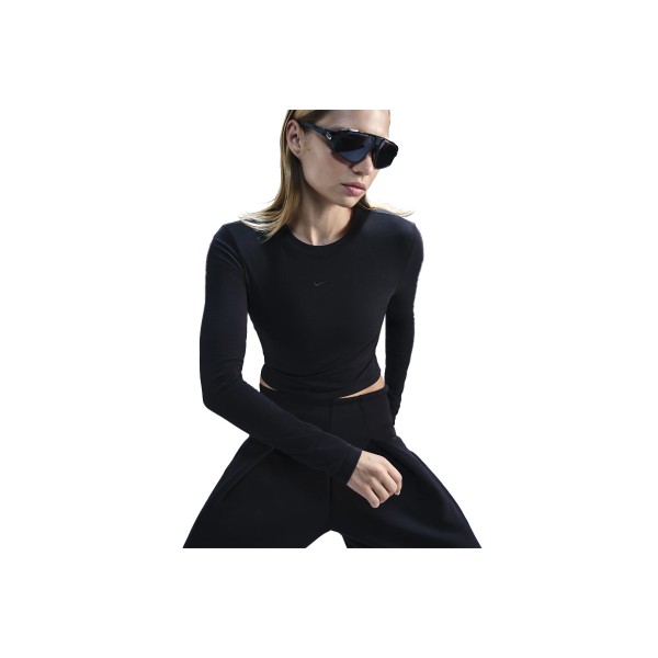 Nike Sportswear Chill Knit Crop Top Μακρυμάνικο Γυναικείο (HF5322 010)