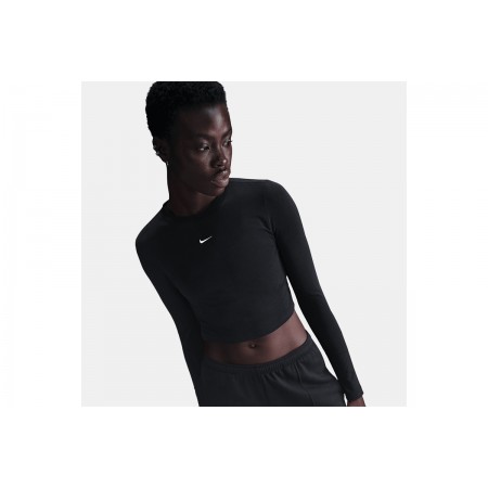 Nike Sportswear Chill Knit Crop Top Μακρυμάνικο Γυναικείο 