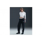 Nike Sportswear Chill Knit Γυναικείο Μακρυμάνικο Crop Top Λευκό