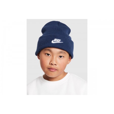 Nike Peak Παιδικό Χειμερινό Σκουφάκι Μπλε Σκούρο