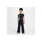 Nike Sportswear Παιδικό Κοντομάνικο Crop Top Μαύρο