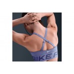 Nike Pro Indy Plunge Γυναικείο Μπουστάκι Ίντιγκο, Μωβ