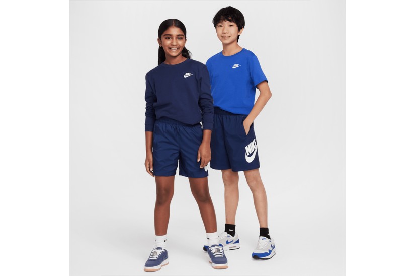 Nike Sportswear Club Παιδικό Αθλητικό Σορτς Μπλε Σκούρο, Λευκό