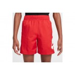 Nike Sportswear Club Παιδικό Αθλητικό Σορτς Κόκκινο, Λευκό