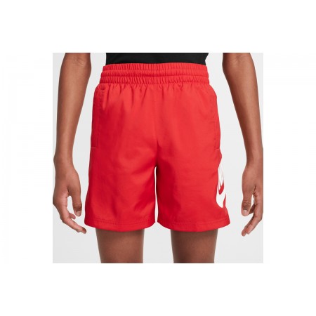Nike Sportswear Club Παιδικό Αθλητικό Σορτς Κόκκινο, Λευκό