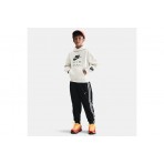 Nike Air Fleece Παιδικό Φούτερ με Κουκούλα Εκρού, Μπεζ, Μαύρο