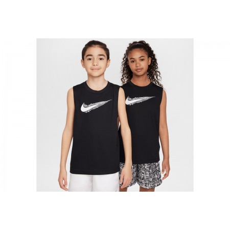 Nike Multi Dri-Fit Παιδικό Αμάνικο T-Shirt Μαύρο