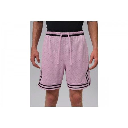 Jordan Sport Dri-FIT Mesh Diamond Ανδρική Μπασκετική Βερμούδα Ροζ, Μαύρη