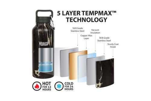 Healthy Human Stein Bottle Μπουκάλι Θερμός 21Oz-621Ml (HH-SOB41-NATURAL WOOD)