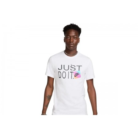 Nike Sportswear Just Do It Ανδρικό Κοντομάνικο T-Shirt Λευκό