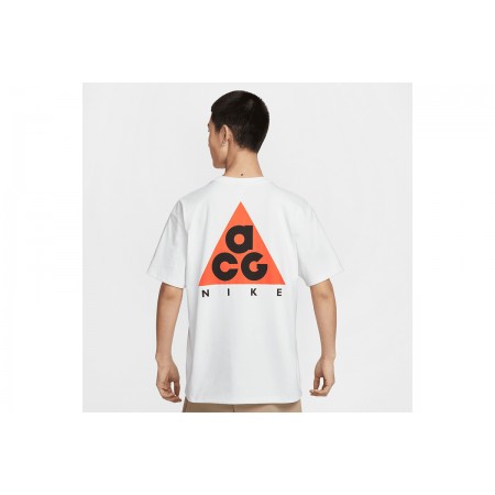 Nike ACG Max90 Ανδρικό Κοντομάνικο T-Shirt Εκρού, Πορτοκαλί, Μαύρο