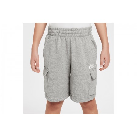 Nike Sportswear Club French Terry Cargo Αθλητική Βερμούδα Γκρι