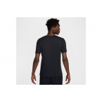 Nike Dri-FIT Running Ανδρικό Κοντομάνικο T-Shirt Μαύρο