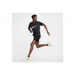 Nike Dri-FIT Running Ανδρικό Κοντομάνικο T-Shirt Μαύρο