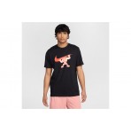 Nike Sportswear Ανδρικό Κοντομάνικο T-Shirt Μαύρο, Πορτοκαλί