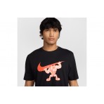 Nike Sportswear Ανδρικό Κοντομάνικο T-Shirt Μαύρο, Πορτοκαλί