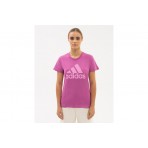 Adidas Performance Essentials Logo Γυναικείο Κοντομάνικο T-Shirt Φούξια, Ροζ