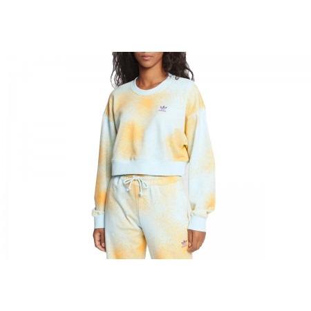 Adidas Originals Aop Sweater Crop Top Μακρυμάνικο Γυναικείο 