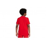 Nike Sportswear Παιδικό Κοντομάνικο T-Shirt Κόκκινο, Λευκό