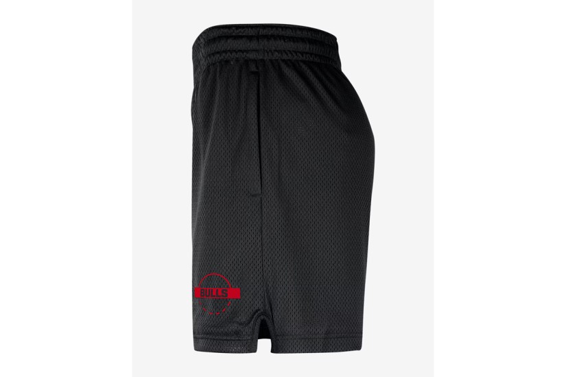 Nike NBA Chicago Bulls Mesh Ανδρική Μπασκετική Βερμούδα Μαύρη