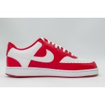 Nike Court Vision Low Ανδρικά Sneakers Κόκκινα, Λευκά