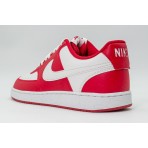 Nike Court Vision Low Ανδρικά Sneakers Κόκκινα, Λευκά