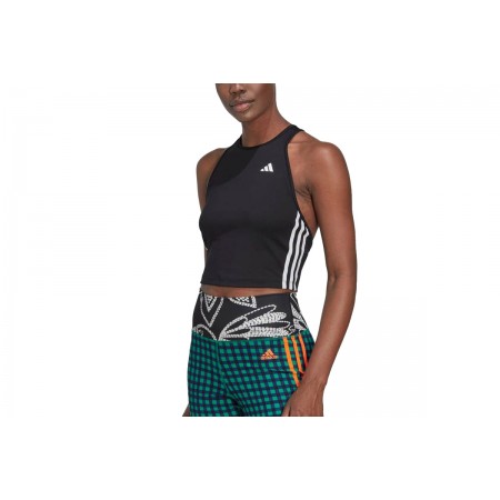 Adidas Performance W 3S Crop Tk Crop Top Αμάνικο 