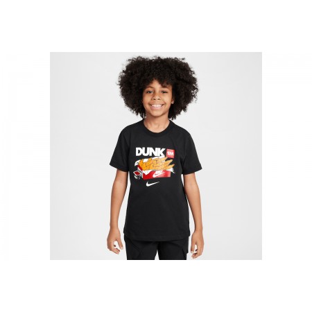 Nike Sportswear Παιδική Κοντομάνικη Μπλούζα Μαύρη