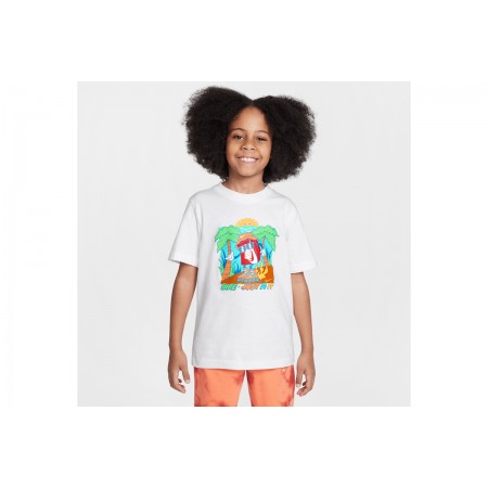 Nike Sportswear Παιδικό Αθλητικό Κοντομάνικο T-Shirt Λευκό