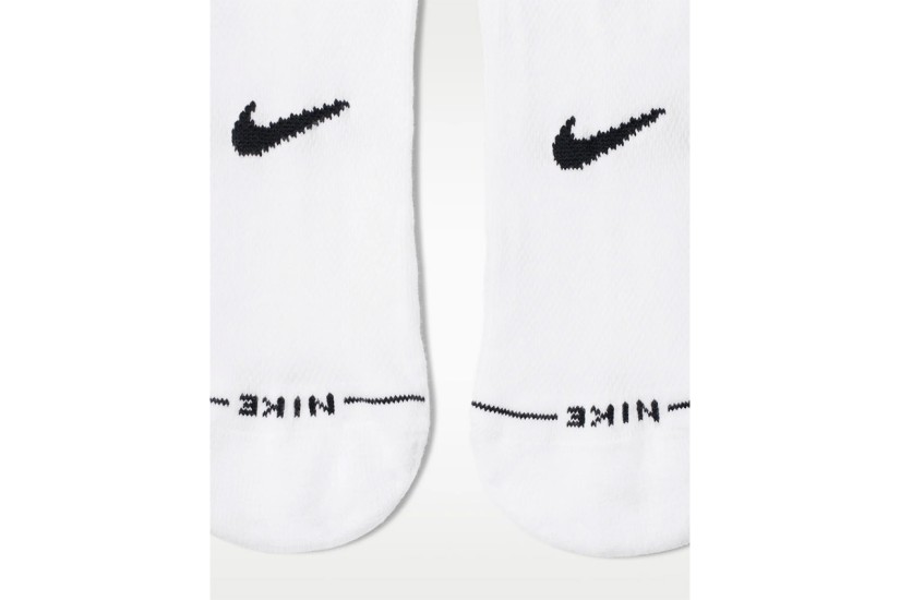 Nike Everyday Elevated No Show Κοντές Κάλτσες Λευκές 3 Ζευγάρια
