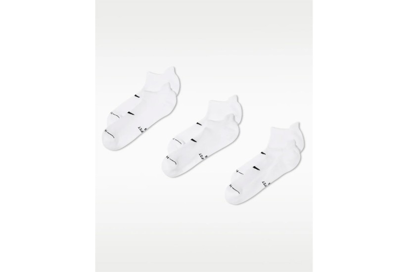 Nike Everyday Elevated No Show Κοντές Κάλτσες Λευκές 3 Ζευγάρια