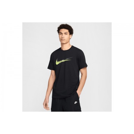 Nike Sportswear Swoosh Ανδρικό Κοντομάνικο T-Shirt Μαύρο