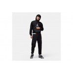 Jordan Sport Crossover Fleece Ανδρικό Φούτερ με Κουκούλα Μαύρο
