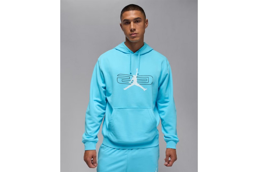 Jordan Sport Crossover Fleece Ανδρικό Φούτερ με Κουκούλα Γαλάζιο