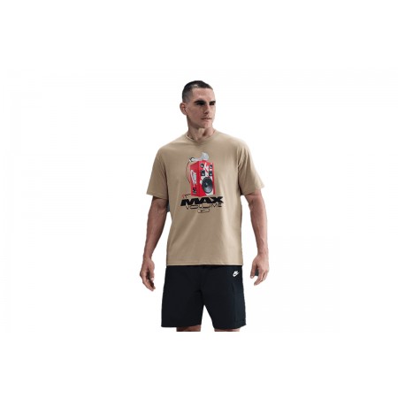 Nike Sportswear Max90 Ανδρικό Κοντομάνικο T-Shirt Μπεζ