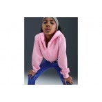 Nike Pro Fleece Dri-FIT Παιδική Cropped Ζακέτα με Κουκούλα Ροζ, Μαύρη