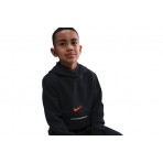 Nike Sportswear Club Fleece Παιδικό Φούτερ με Κουκούλα Μαύρο