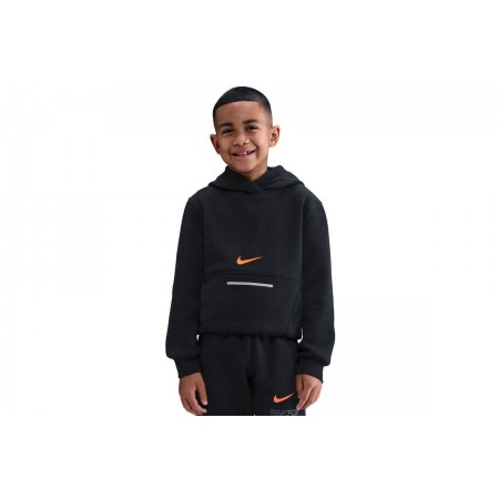 Nike Sportswear Club Fleece Παιδικό Φούτερ με Κουκούλα Μαύρο