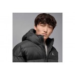 Jordan Brooklyn Therma-Fit Ανδρικό Μπουφάν Puffer με Κουκούλα Μαύρο