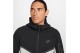 Nike Tech Fleece Windrunner Ανδρική Ζακέτα με Κουκούλα Μαύρη, Γκρι