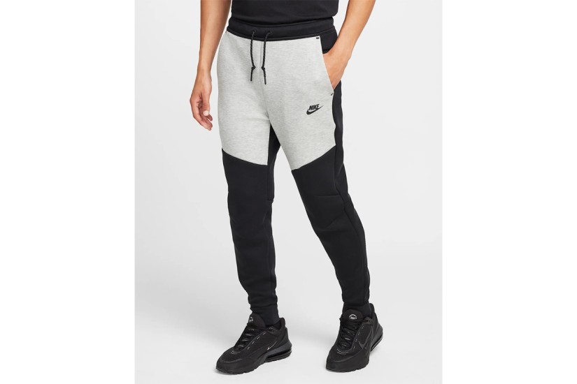 Nike Tech Fleece Ανδρικό Παντελόνι Φόρμας Μαύρο, Γκρι