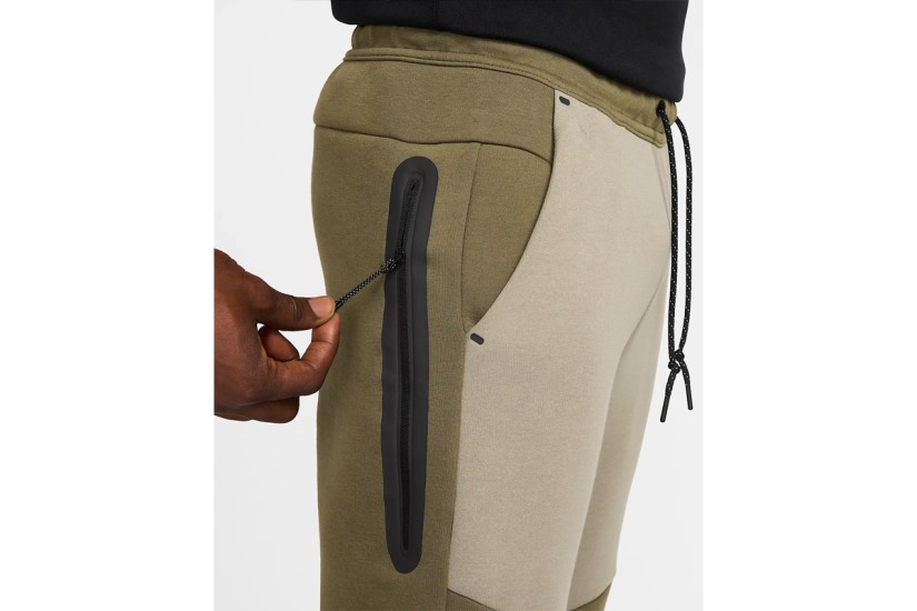 Nike Tech Fleece Ανδρικό Παντελόνι Φόρμας Χακί, Γκρι Ανοιχτό