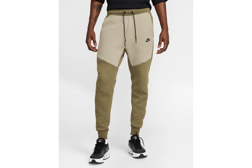 Nike Tech Fleece Ανδρικό Παντελόνι Φόρμας Χακί, Γκρι Ανοιχτό