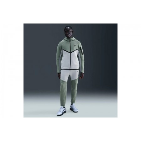 Nike Tech Fleece Ανδρικό Παντελόνι Φόρμας Πράσινο, Γκρι